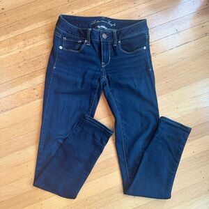 American Eagle Outfitters, Dark Blue, Skinny Jeans, Women’s size 2, low rise